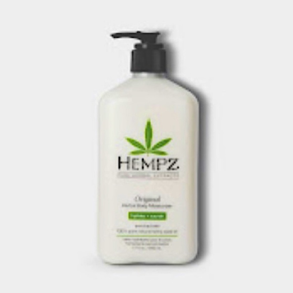 Body lotion containing Vitamin E, Shea Butter, Hemp, Vitamin C,
Vitamin A.